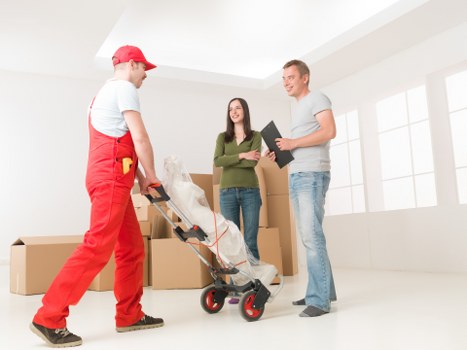 Organised unpacking in a Northwood property after moving day