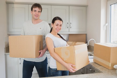 Local removals team handling a residential move in Northwood